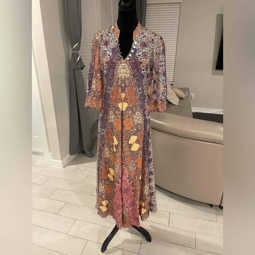 NWT Walker & Wade Daphne Dress $268 Stained Glass Plum Sz S